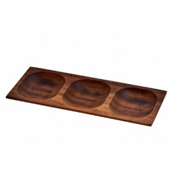 Lava Ahşap Servis Tabağı, Iroko Ağacı 15×35 cm