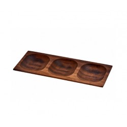 Lava Ahşap Servis Tabağı, Iroko Ağacı 15×35 cm