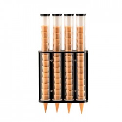 Zicco 4'lü Akrilik Standlı Polikarbon Külah Standı 10x32xH;57cm ZCP-801