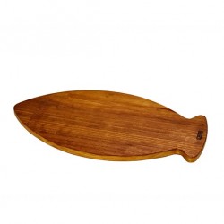 Lava Ahşap Balık Servis Tahtası 24×47 cm İroko Ağacı