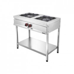 2'li Ayaklı Taban Raflı Gazlı Lokanta Ocağı