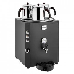 3 Demlikli Jumbo Çay Makinesi 40 lt Şamandıralı (Şebekeden Su Alma)