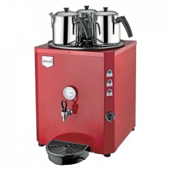 3 Demlikli Jumbo Çay Makinesi 40 lt Şamandıralı (Damacanadan Su Alma)