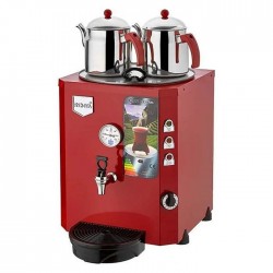 2 Demlikli Jumbo Çay Makinesi 23 lt Şamandıralı (Şebekeden Su Alma)